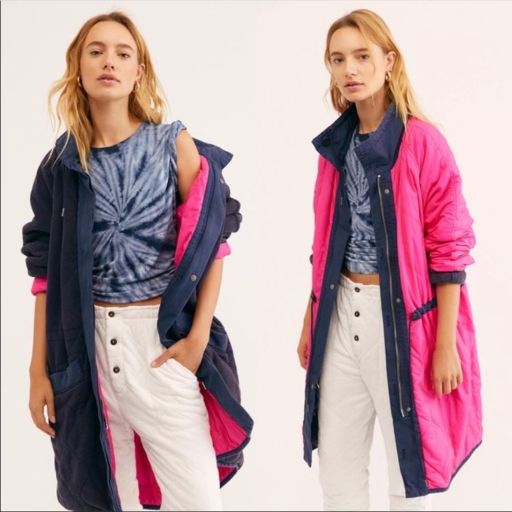 Free People Puffed Out Reversible Dolman Jacket